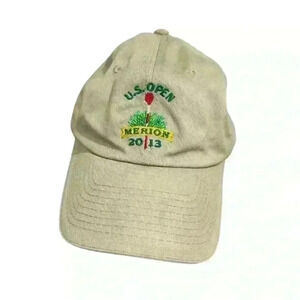 2013 U.S. Open Merion Golf Hat - USGA Member Edition - Tan, Adjustable, Vintage